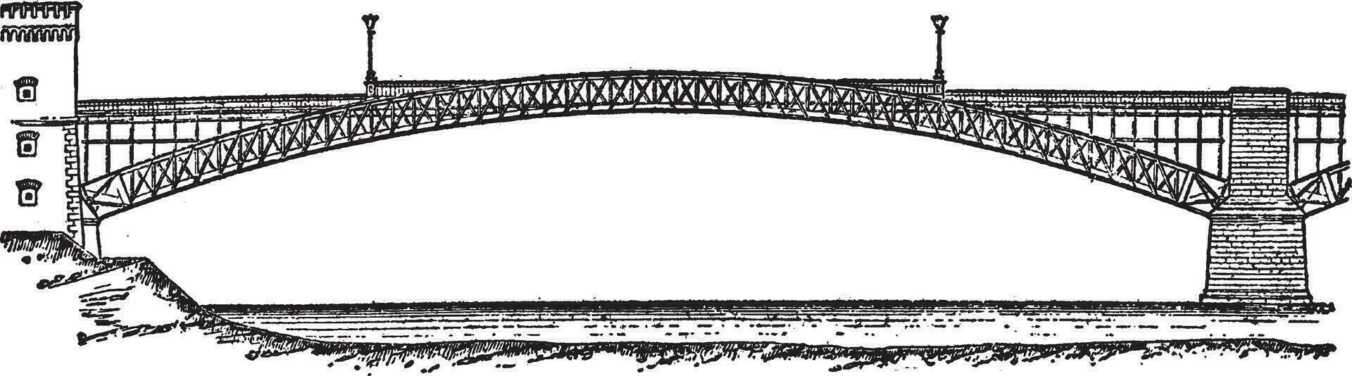 coblenza ponte, Vintage ▾ illustrazione. vettore