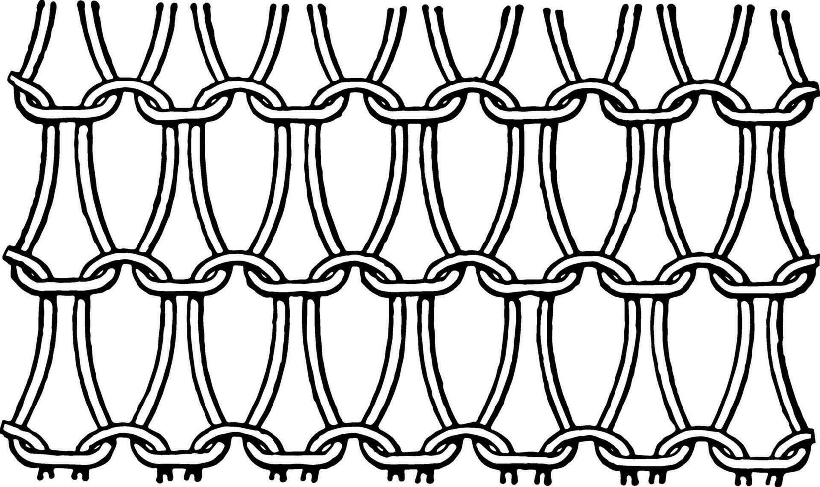 preparativi di loop nel ordinario ragnatela fatto su cornice a mano, Vintage ▾ incisione. vettore