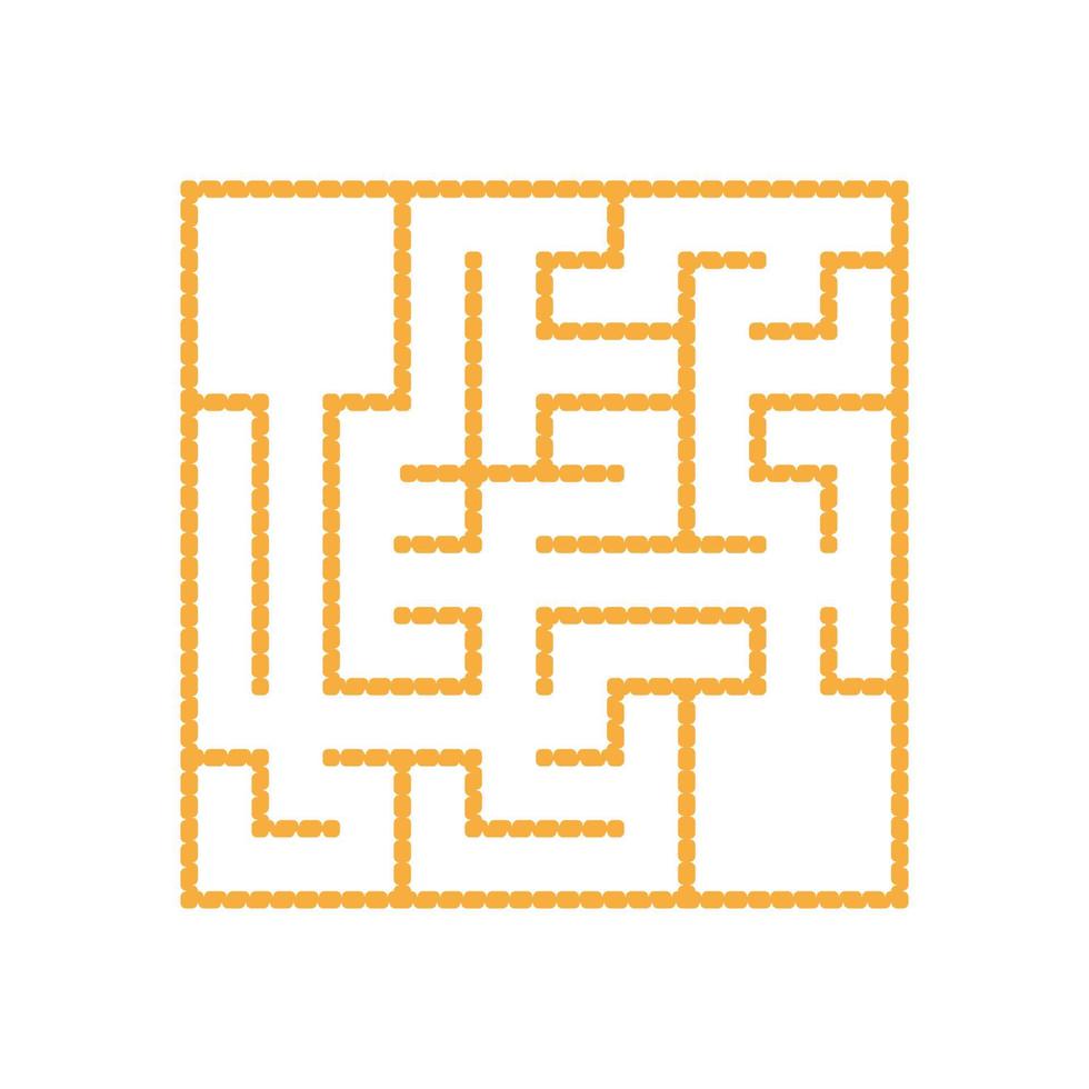 un labirinto quadrato colorato con un'entrata e un'uscita. semplice illustrazione vettoriale piatto isolato su sfondo bianco. con un posto per i tuoi disegni