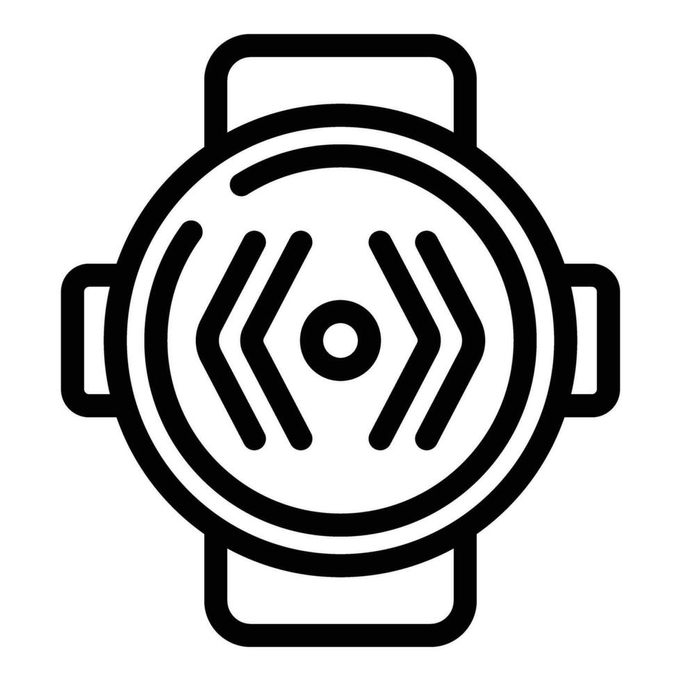 pedometro braccialetto icona schema vettore. inteligente jogging sport dispositivo vettore