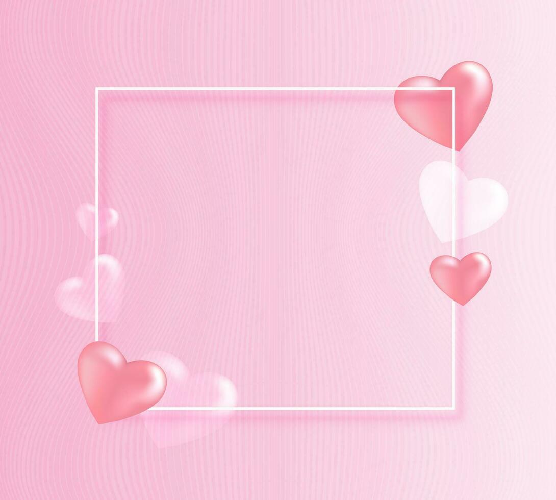 contento San Valentino giorno saluto carta, manifesto, vacanza opuscolo design e amore creativo concetto con cuore grafico sfondo concetto. vettore illustrazione eps10