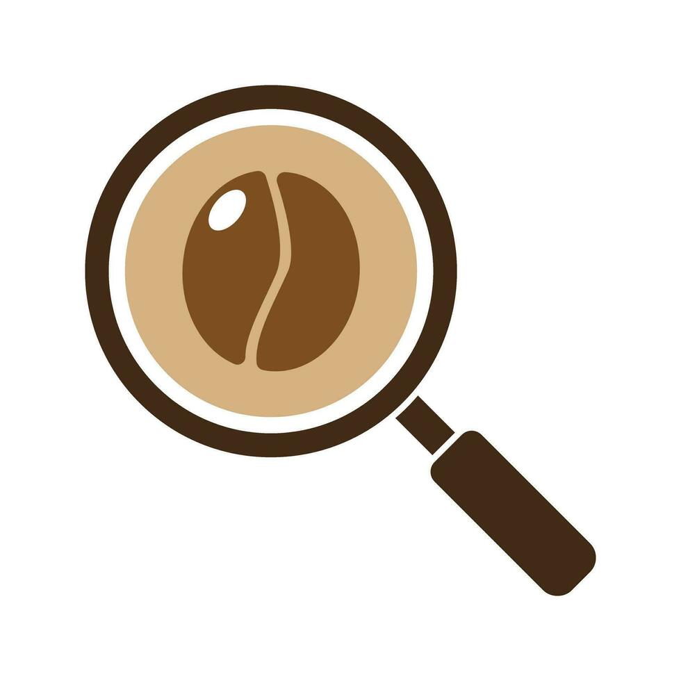 caffè ricerca, alto qualità caffè fagiolo icona vettore