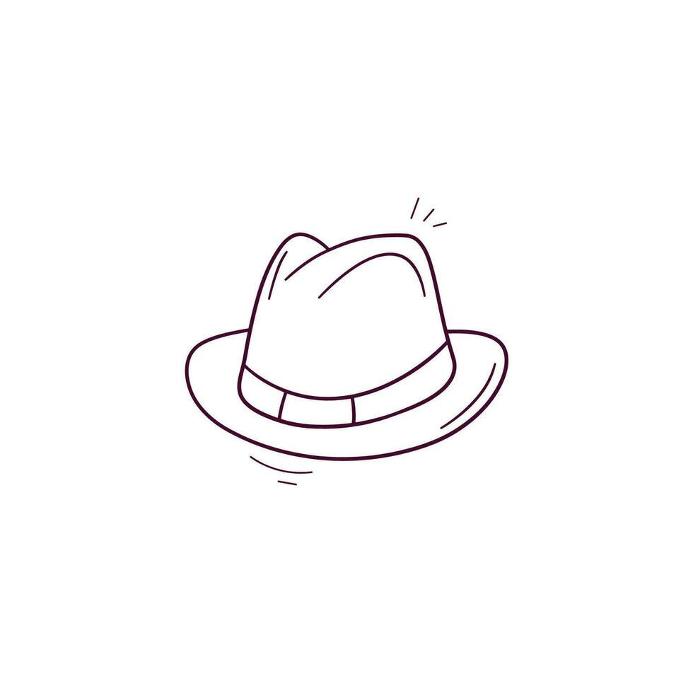 mano disegnato illustrazione di cowboy cappello icona. scarabocchio vettore schizzo illustrazione