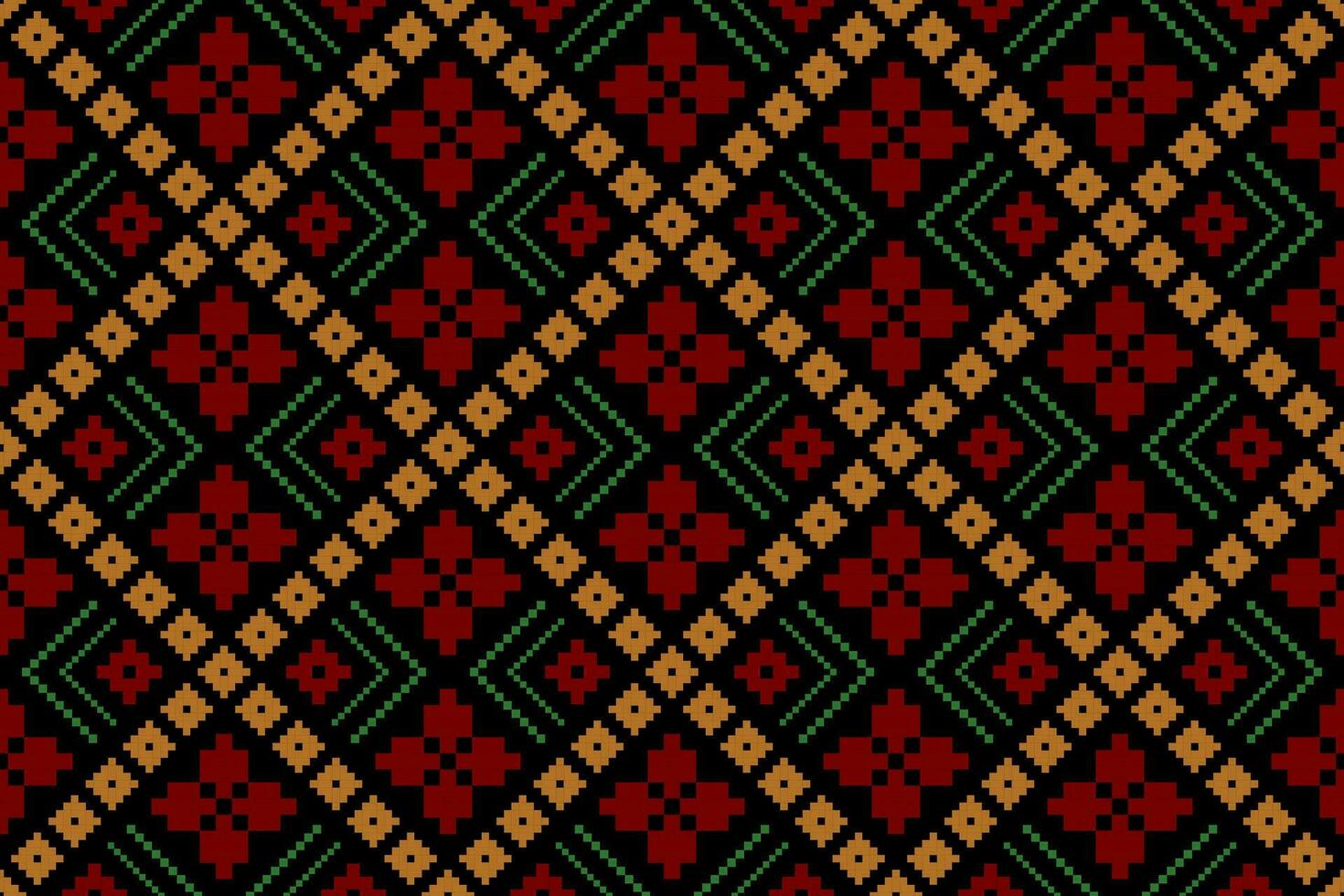 attraversare punto colorato geometrico tradizionale etnico modello ikat senza soluzione di continuità modello astratto design per tessuto Stampa stoffa vestito tappeto le tende e sarong azteco africano indiano indonesiano vettore