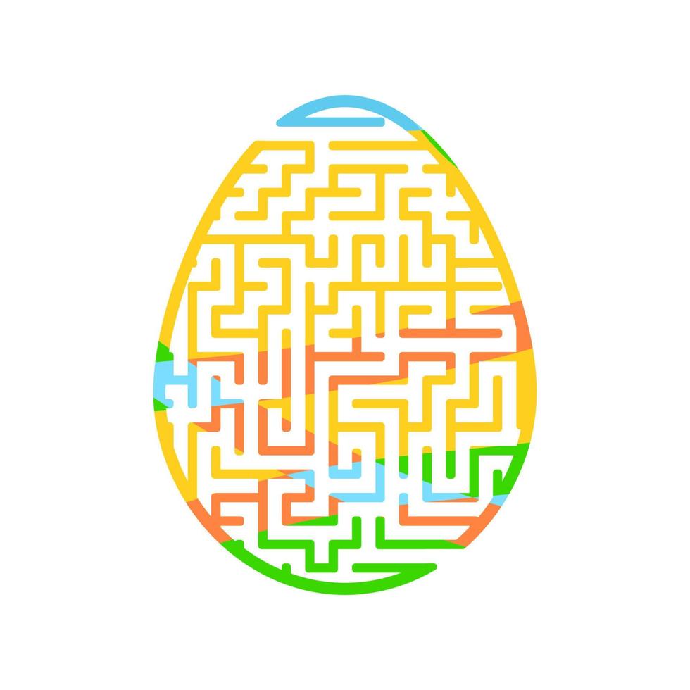 labirinto di uova di Pasqua. gioco per bambini. puzzle per bambini. stile cartone animato. enigma del labirinto. illustrazione vettoriale a colori. lo sviluppo del pensiero logico e spaziale.