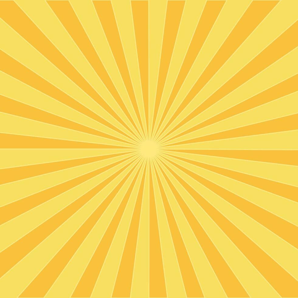 giallo sunburst raggi sfondo. raggio di sole stella scoppiare. vettore illustrazione