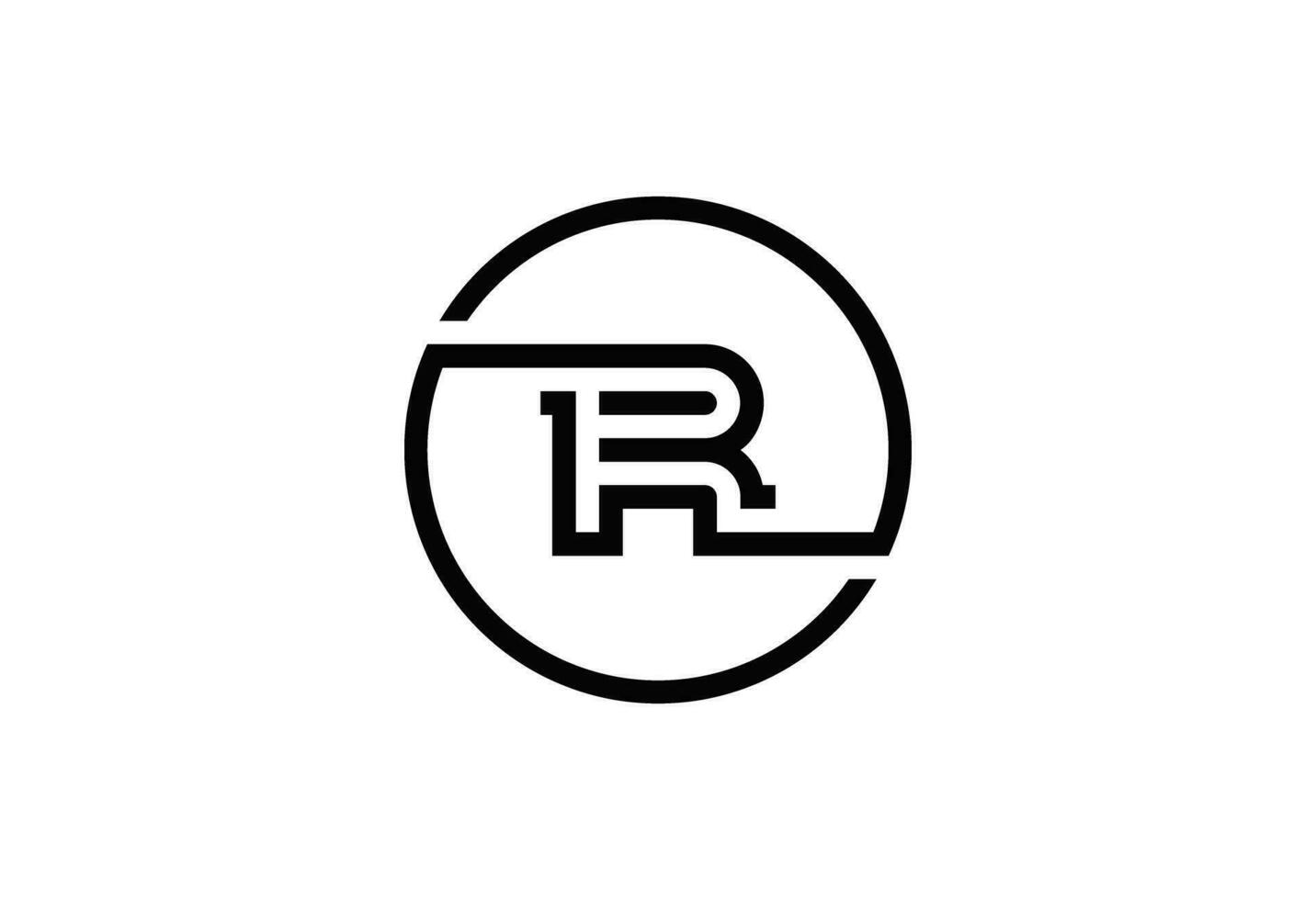 minimo r logo gratuito design vettore