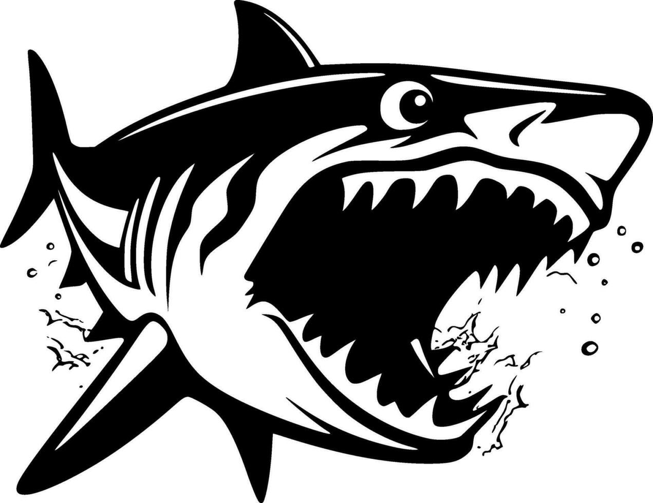 squalo - minimalista e piatto logo - vettore illustrazione
