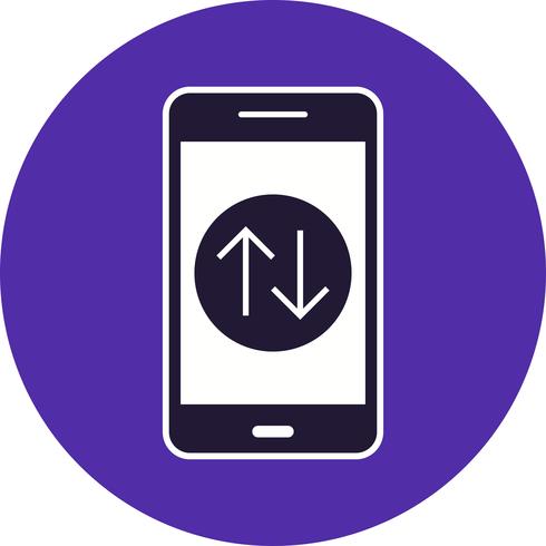 Icona di vettore di applicazione mobile di connessione dati