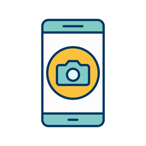 Icona di vettore di applicazione mobile della fotocamera