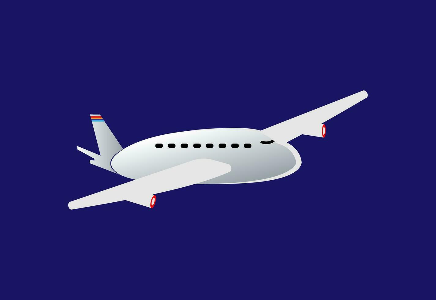 il aereo è volante nel il cielo vettore illustrazione