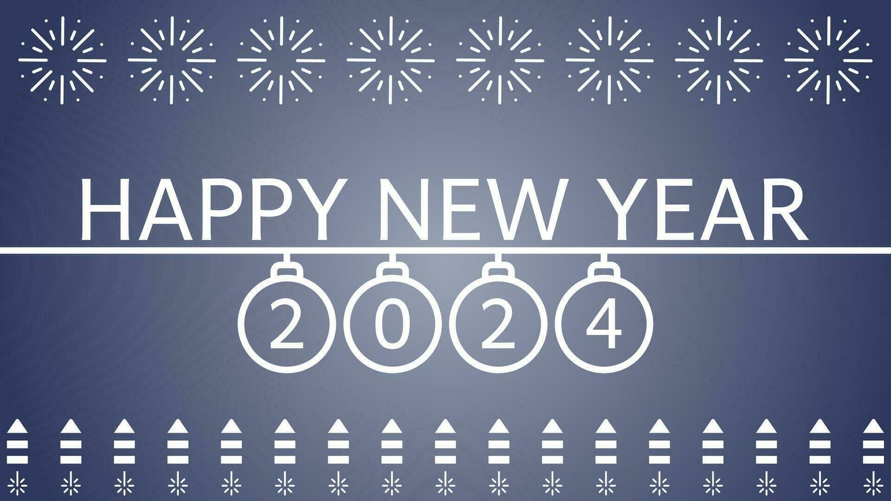 contento nuovo anno 2024 sfondo. nuovo anno vettore sfondo per evento, Festival, carta o decorazione. sfondo per nuovo anno celebrazione nel dicembre