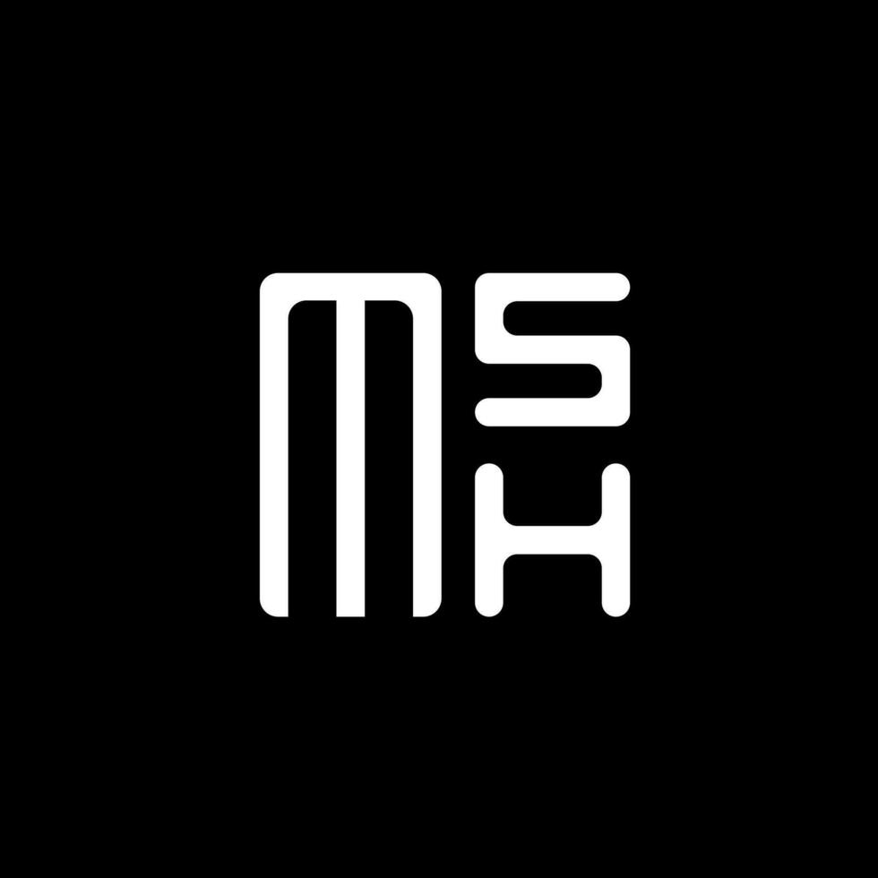 msh lettera logo vettore disegno, msh semplice e moderno logo. msh lussuoso alfabeto design
