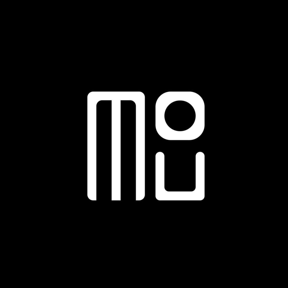 mou lettera logo vettore disegno, mou semplice e moderno logo. mou lussuoso alfabeto design