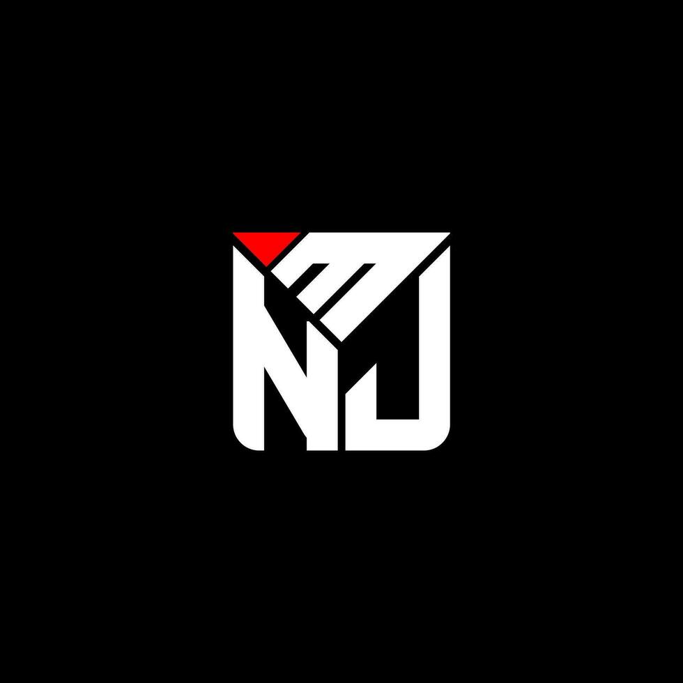 mnj lettera logo vettore disegno, mnj semplice e moderno logo. mnj lussuoso alfabeto design