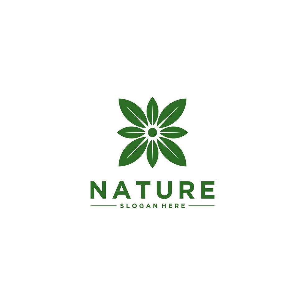 modello di logo della natura in sfondo bianco vettore