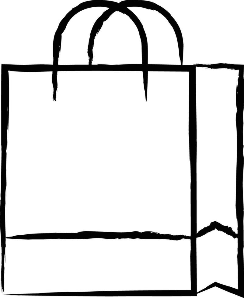 shopping Borsa mano disegnato vettore illustrazione