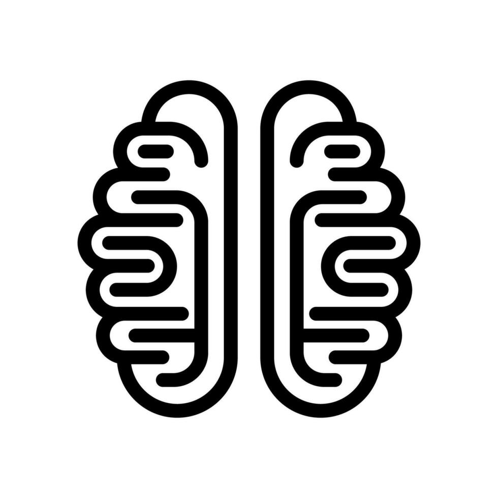 cervello icona isolato su bianca sfondo. vettore illustrazione