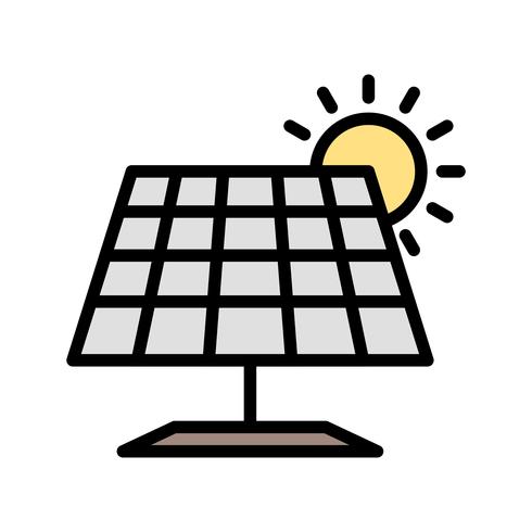 Icona di vettore del pannello solare