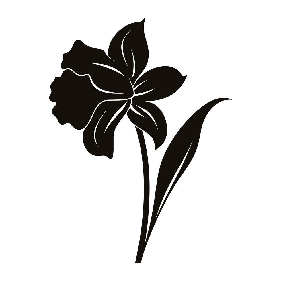 un iris fiore vettore silhouette gratuito