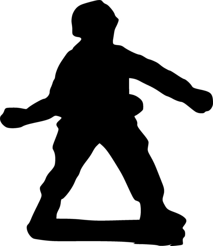 soldato silhouette vettore su bianca sfondo