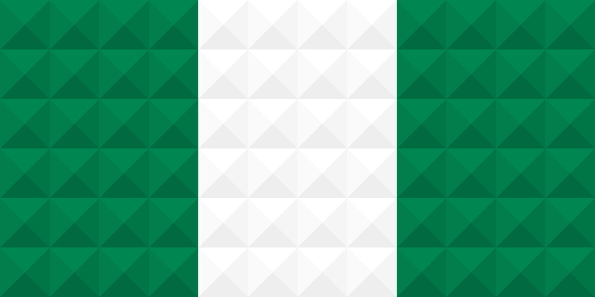bandiera artistica della nigeria con design d'arte concettuale onda geometrica vettore