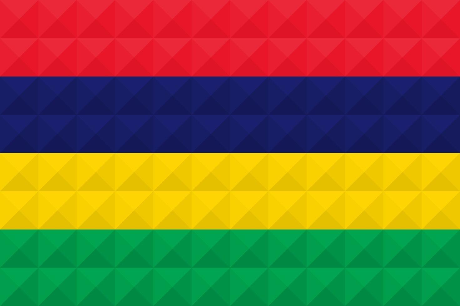 bandiera artistica di mauritius con design concept art onda geometrica vettore