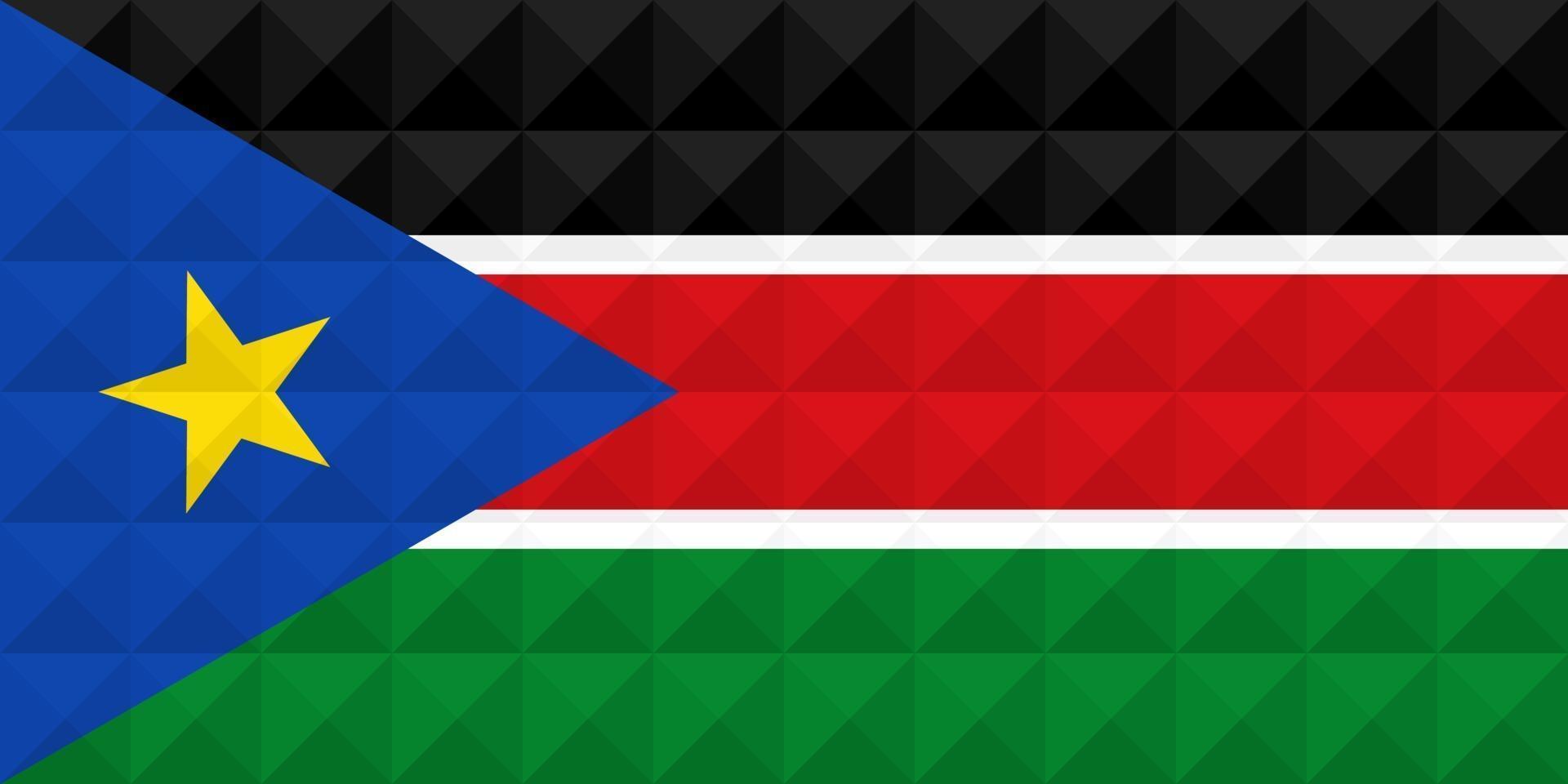 bandiera artistica del sud sudan con design concept art di onde geometriche vettore
