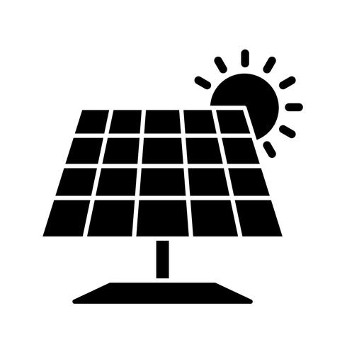 Icona di vettore del pannello solare