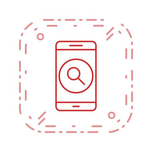 Icona di ricerca applicazione mobile vettoriale