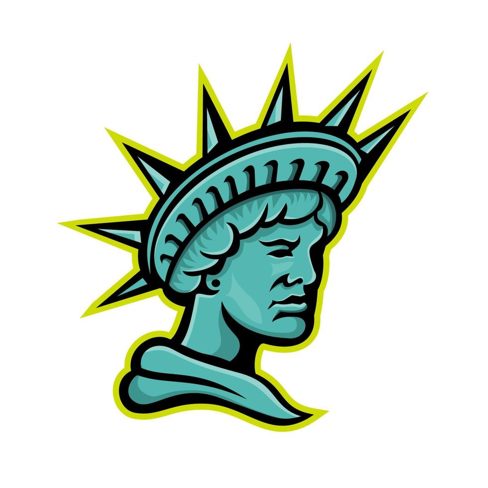 mascotte lady liberty o libertas vettore