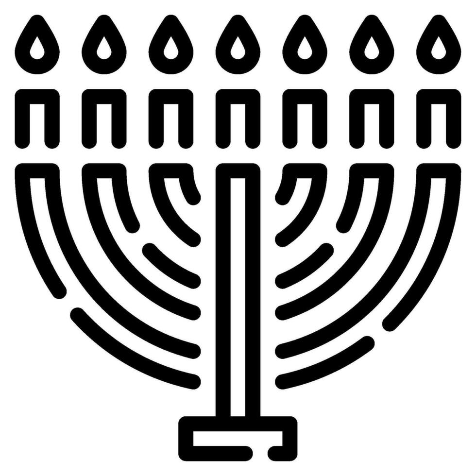 hanukkiah illustrazione icone per ragnatela, app, infografica, eccetera vettore