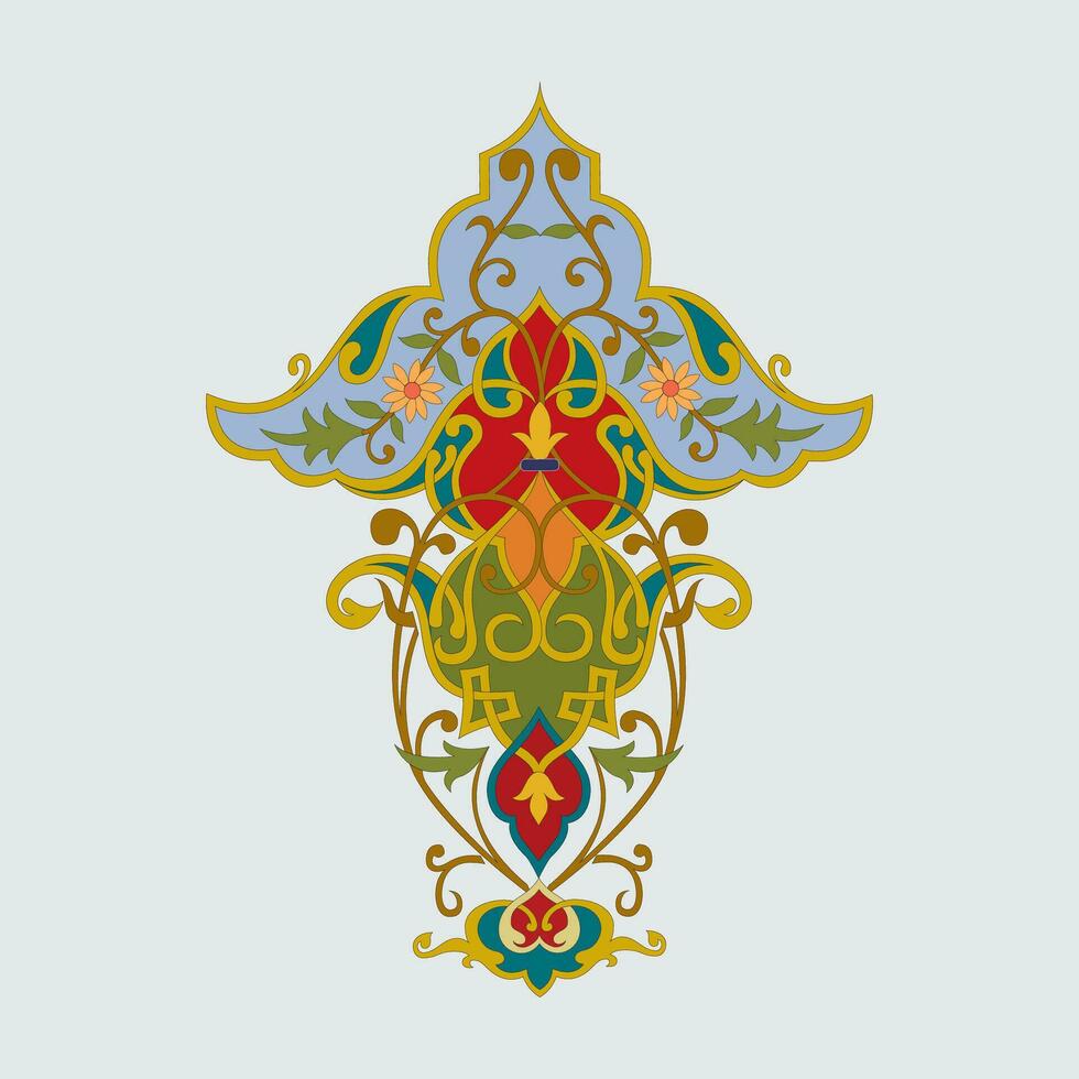 Arabo e islamico ornamenti per parete e casa decorazione vettore