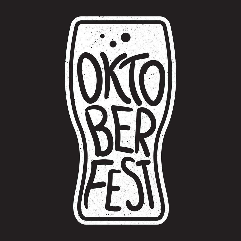 distintivo di lettering oktoberfest vettore