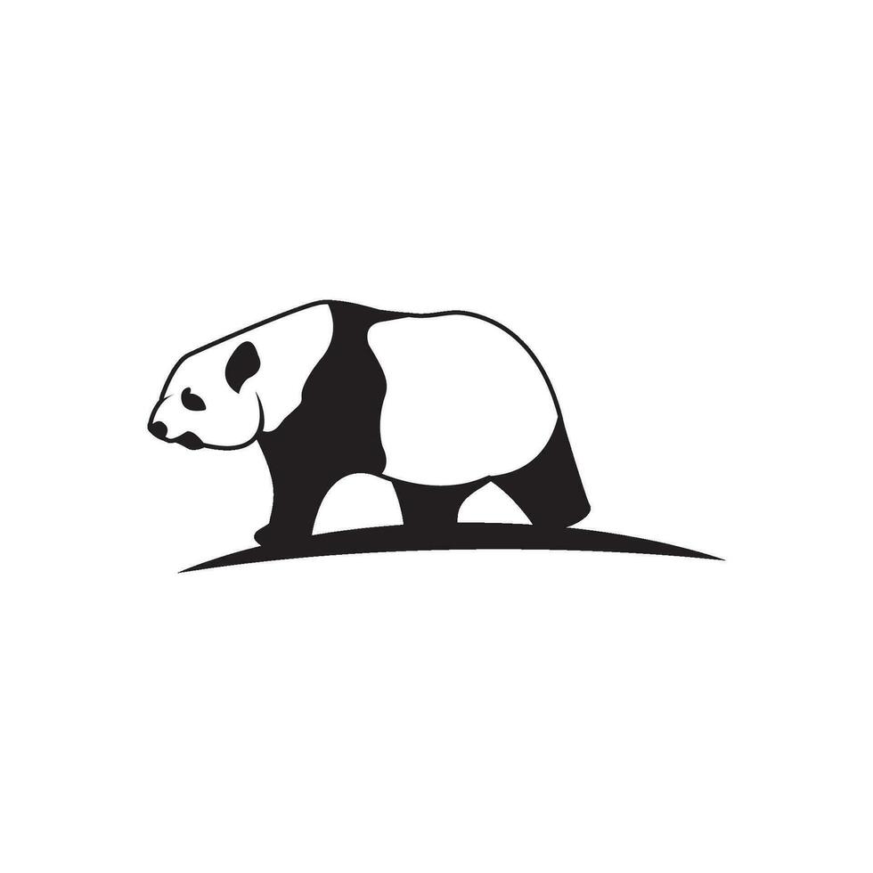 panda logo modello vettore icona