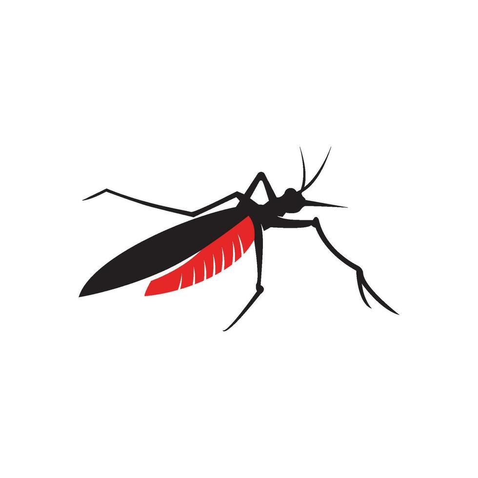 vettore del modello dell'icona della zanzara dell'insetto
