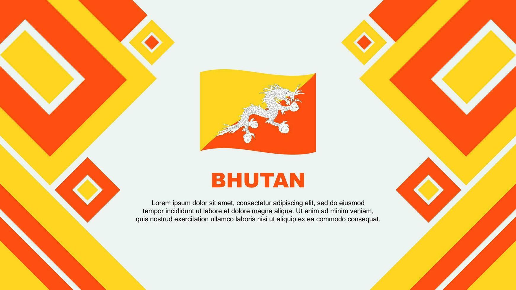 bhutan bandiera astratto sfondo design modello. bhutan indipendenza giorno bandiera sfondo vettore illustrazione. bhutan cartone animato