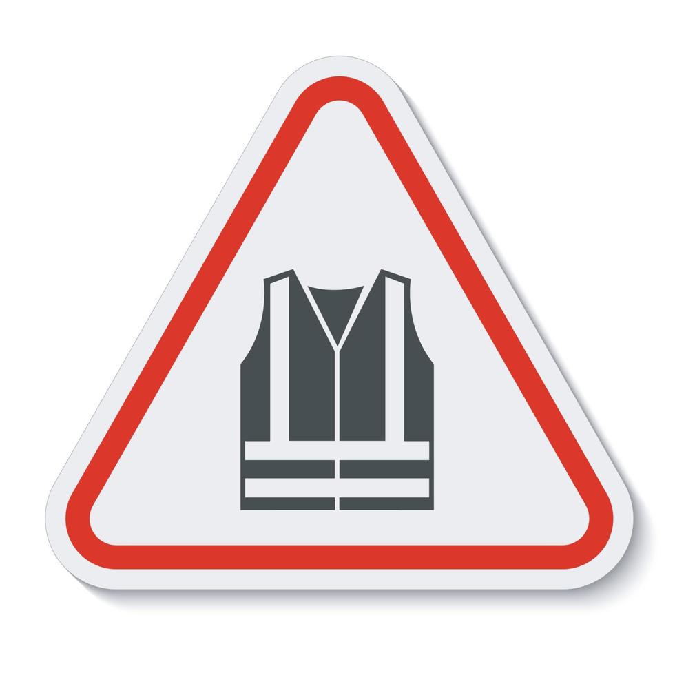 icona ppe. indossare abbigliamento ad alta visibilità simbolo segno isolato su sfondo bianco, illustrazione vettoriale eps.10