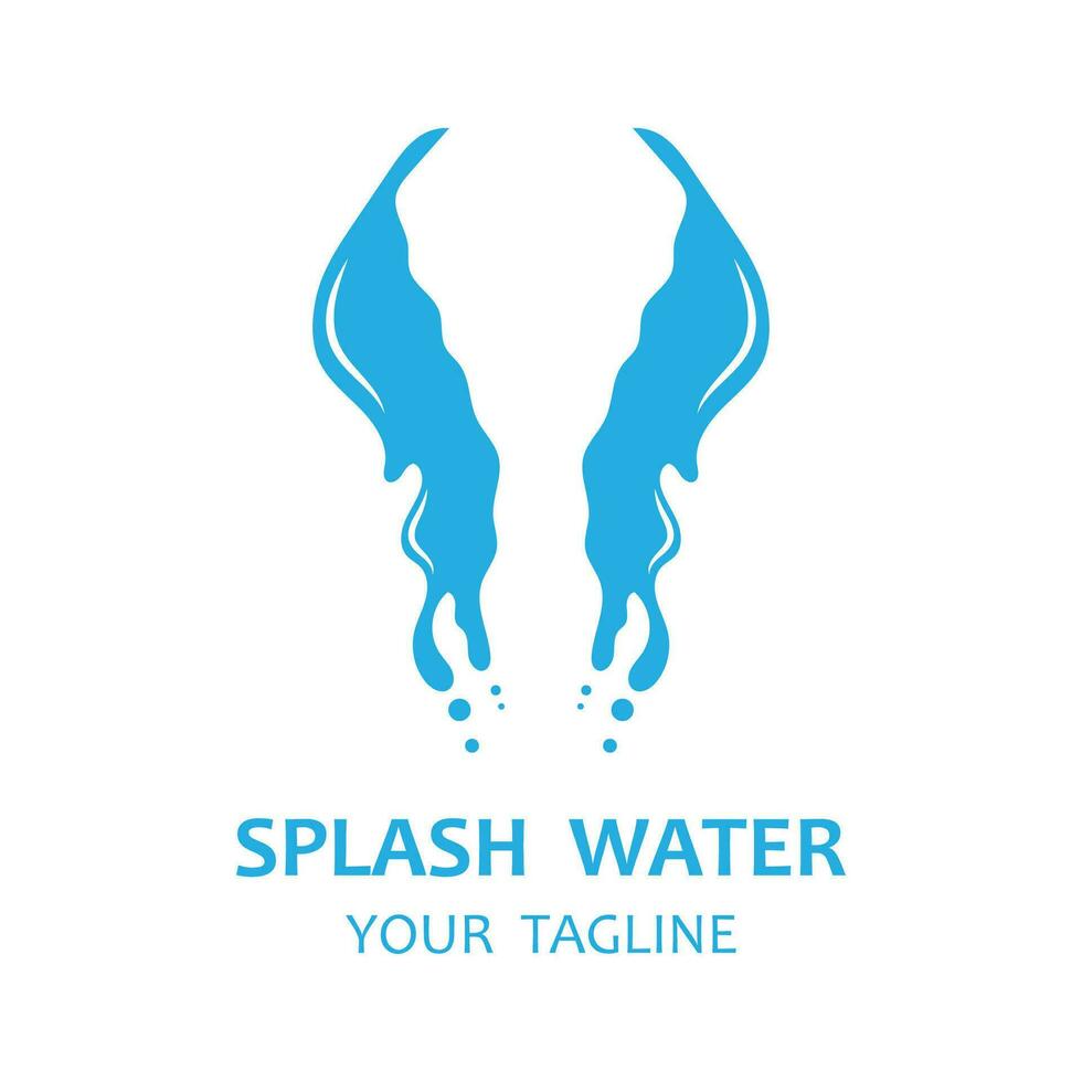 spruzzo acqua logo vettore icona illustrazione design