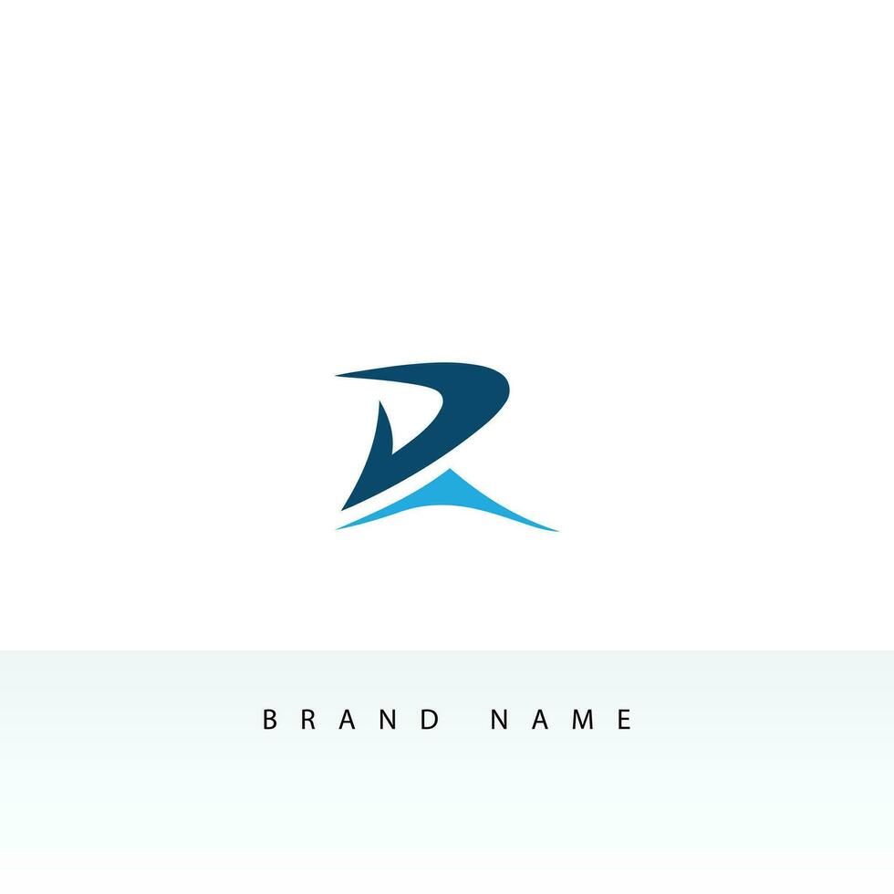 lettera r logo design vettore illustrazione. semplice e elegante r iniziale logo per capi di abbigliamento o sport marca. lettera r schema logo modello per un' attività commerciale o azienda. minimo r icona simbolo.