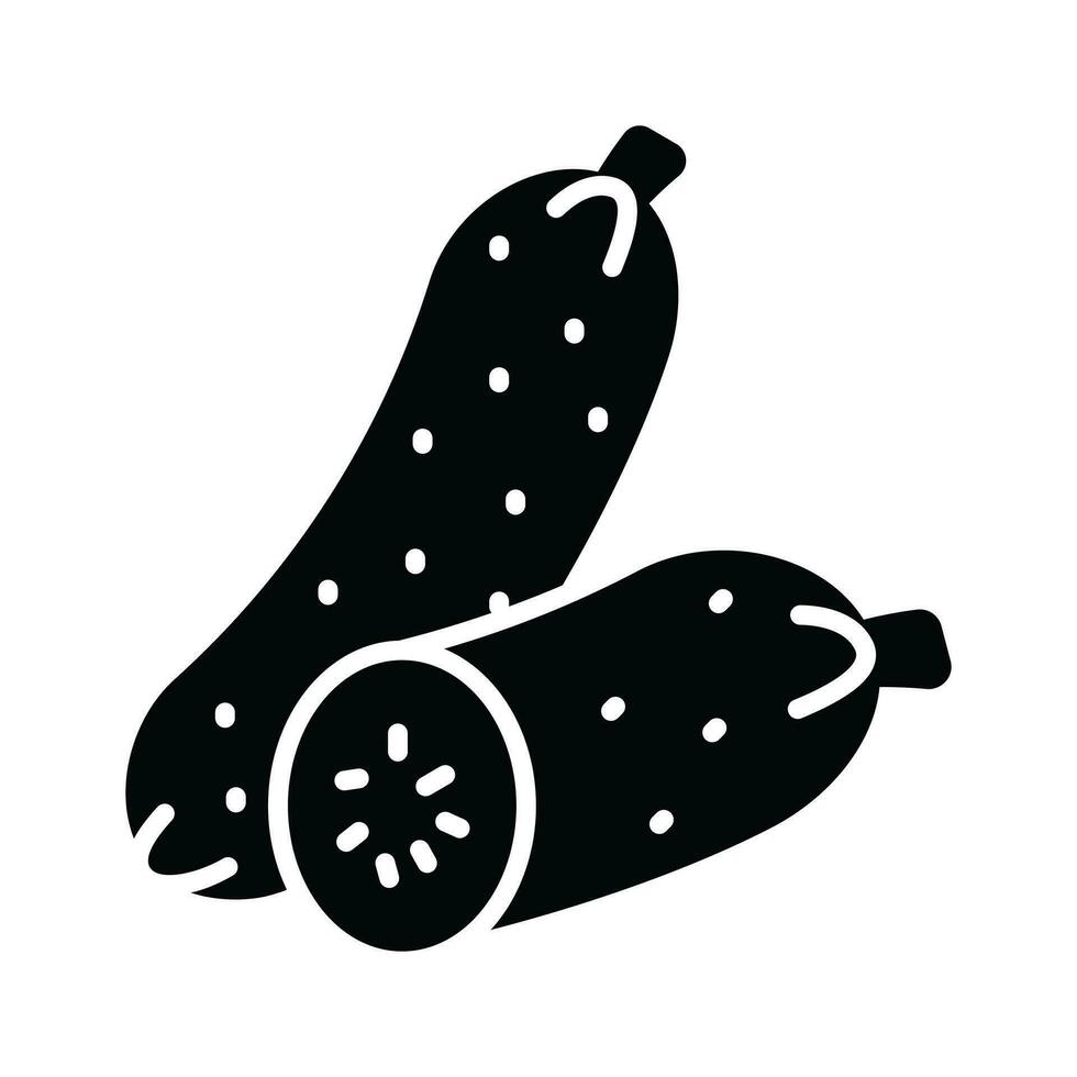 un sorprendente icona di cetriolo nel moderno design stile, salutare e biologico cibo vettore