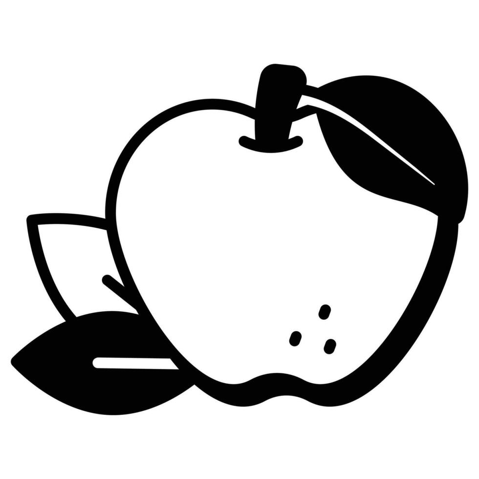 un' personalizzabile icona di rosso mela, pronto per uso vettore