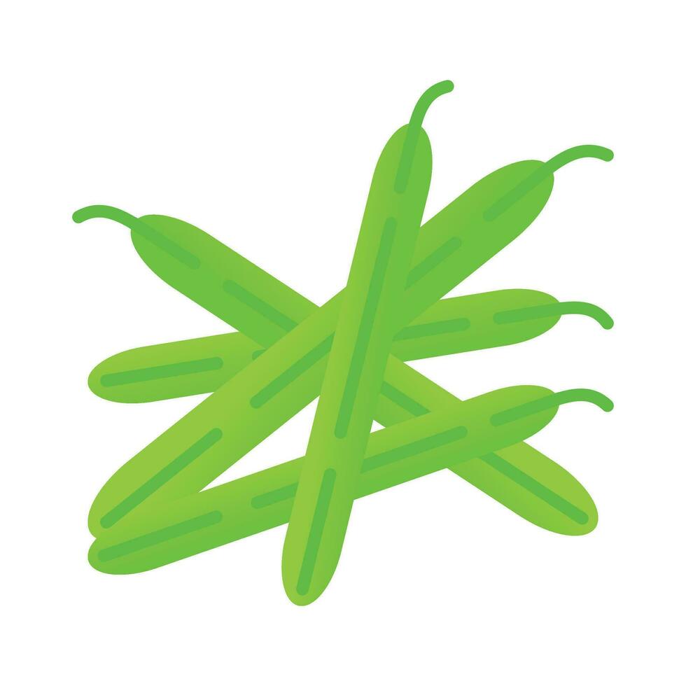 verde fagioli vettore disegno, baccelli, fagiolino versi, salutare e biologico verdure