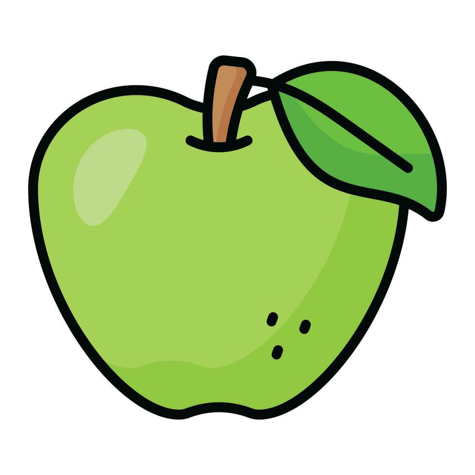 un' personalizzabile icona di verde mela, pronto per uso vettore