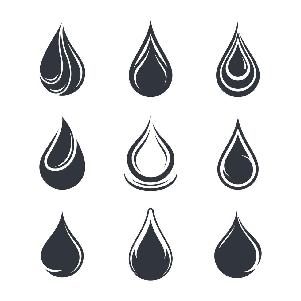 immagini del logo goccia d'acqua vettore