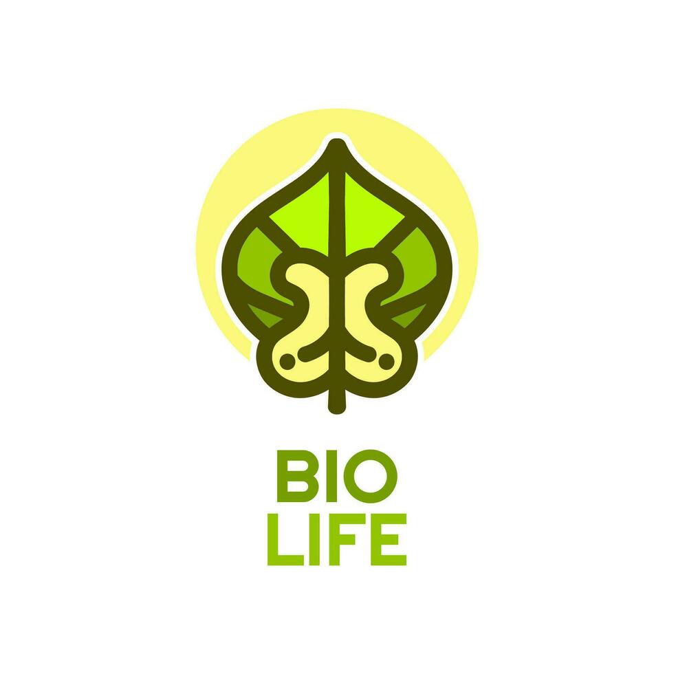 bio vita pianta natura logo concetto design illustrazione vettore