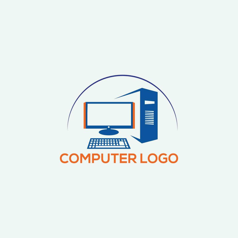 computer logo design vettore