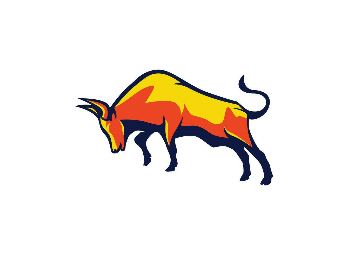 cozzare Toro logo vettore illustrazione - animale simbolo