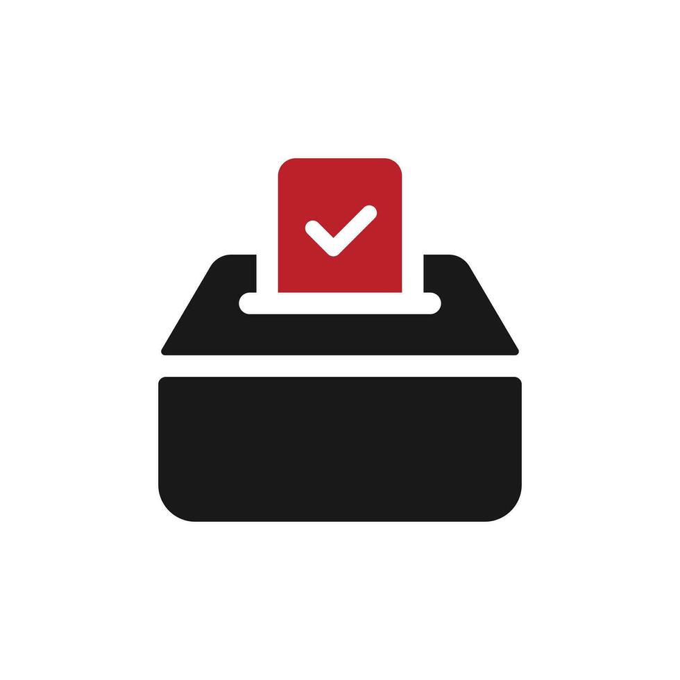 elezione scatola vettore icona isolato su bianca