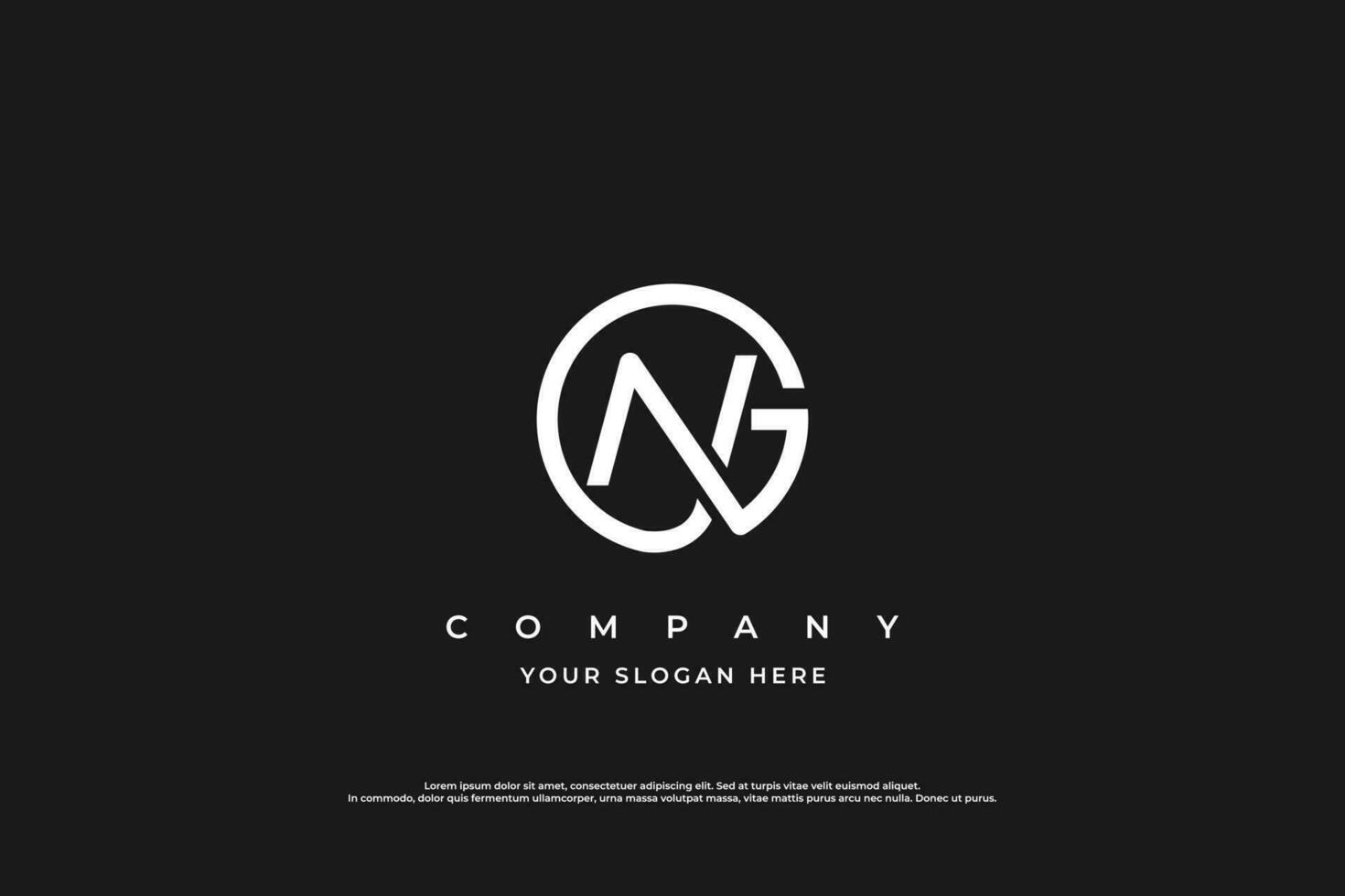 iniziale lettera ng logo o gn monogramma logo design vettore